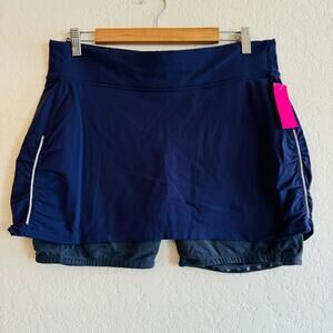 Athleta | navy blue athletic with built in compression skort